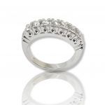 White gold eternity ring k18 with 7 diamonds (code T2617)